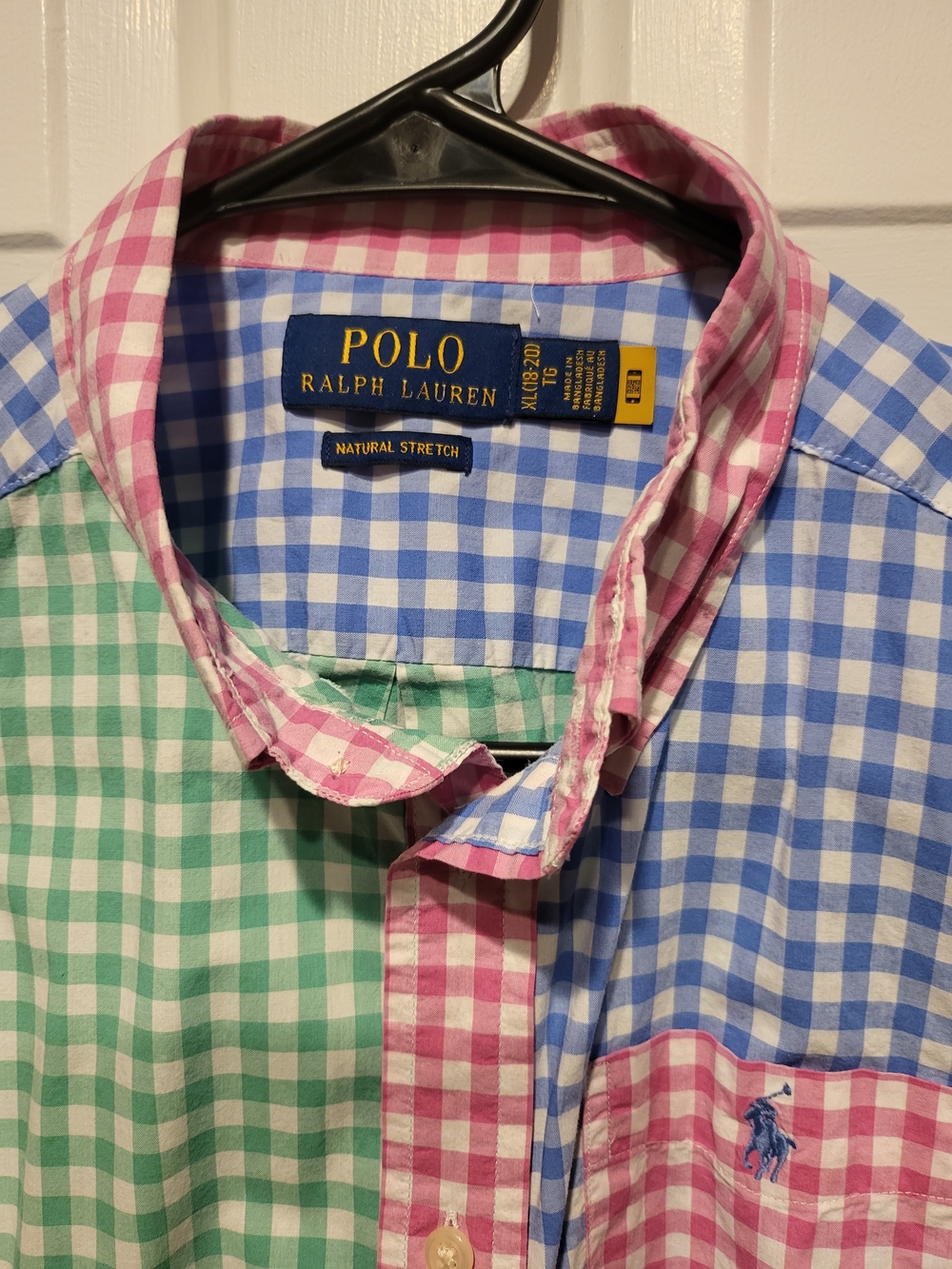 Polo by Ralph Lauren Pink, Blue & Green Gingham Button-Down Shirt Short Sleeve